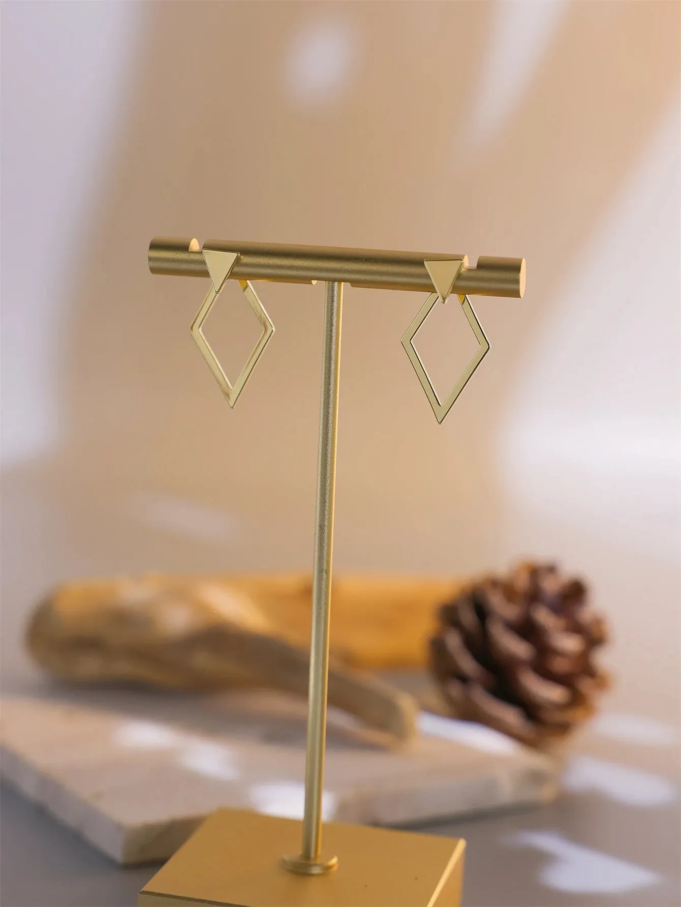 Ayla Geometric Drop Earrings