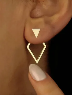 Ayla Geometric Drop Earrings