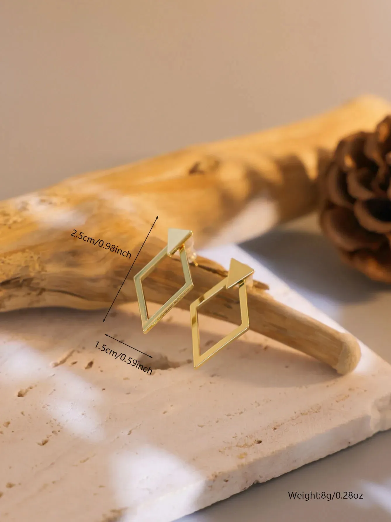 Ayla Geometric Drop Earrings