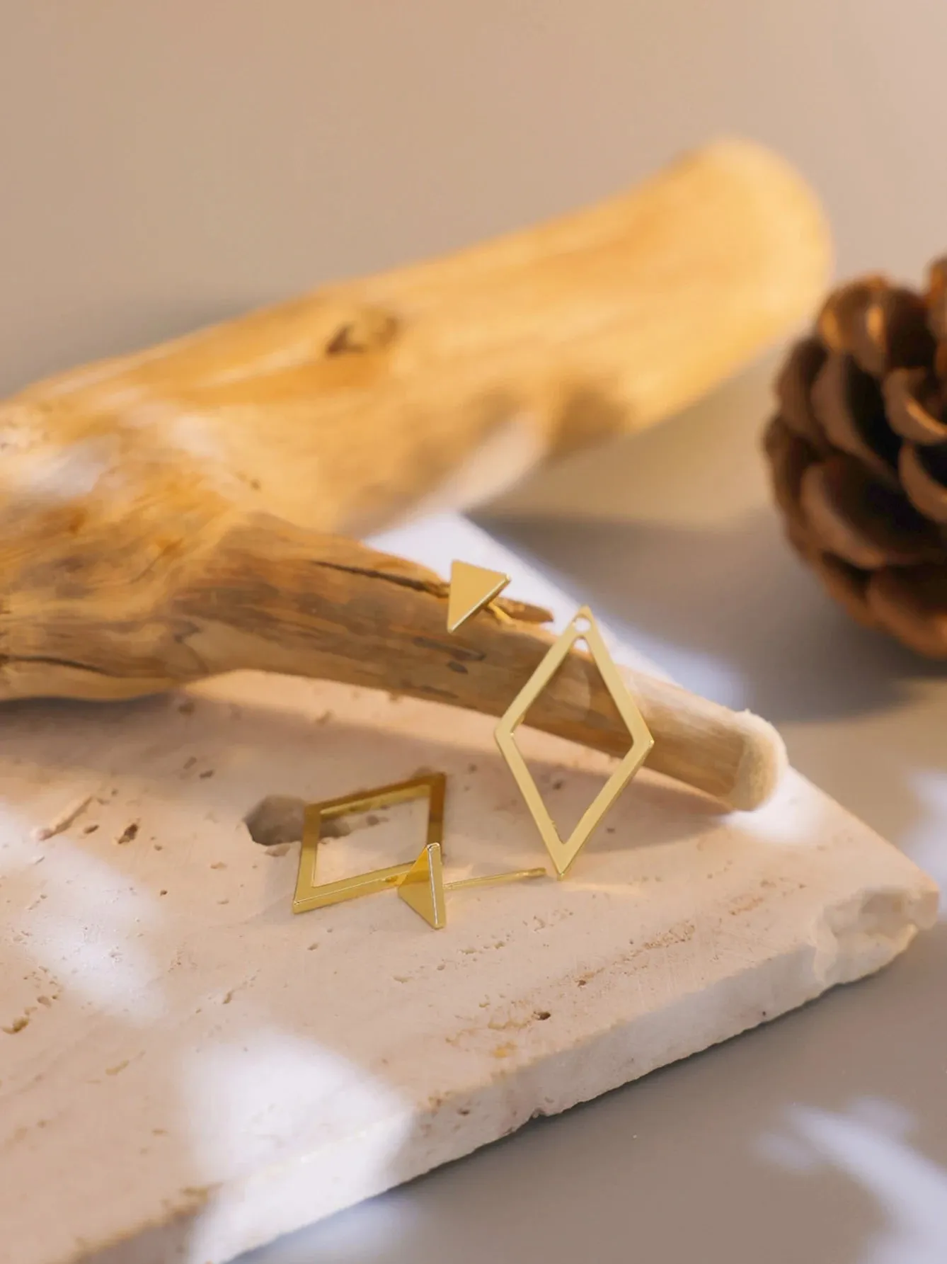 Ayla Geometric Drop Earrings