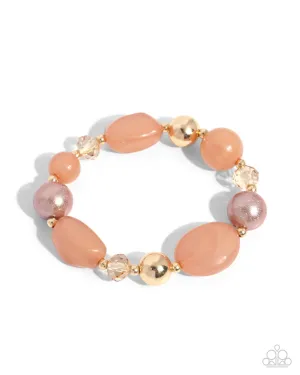 Beaded Backing - Brown - Bracelet