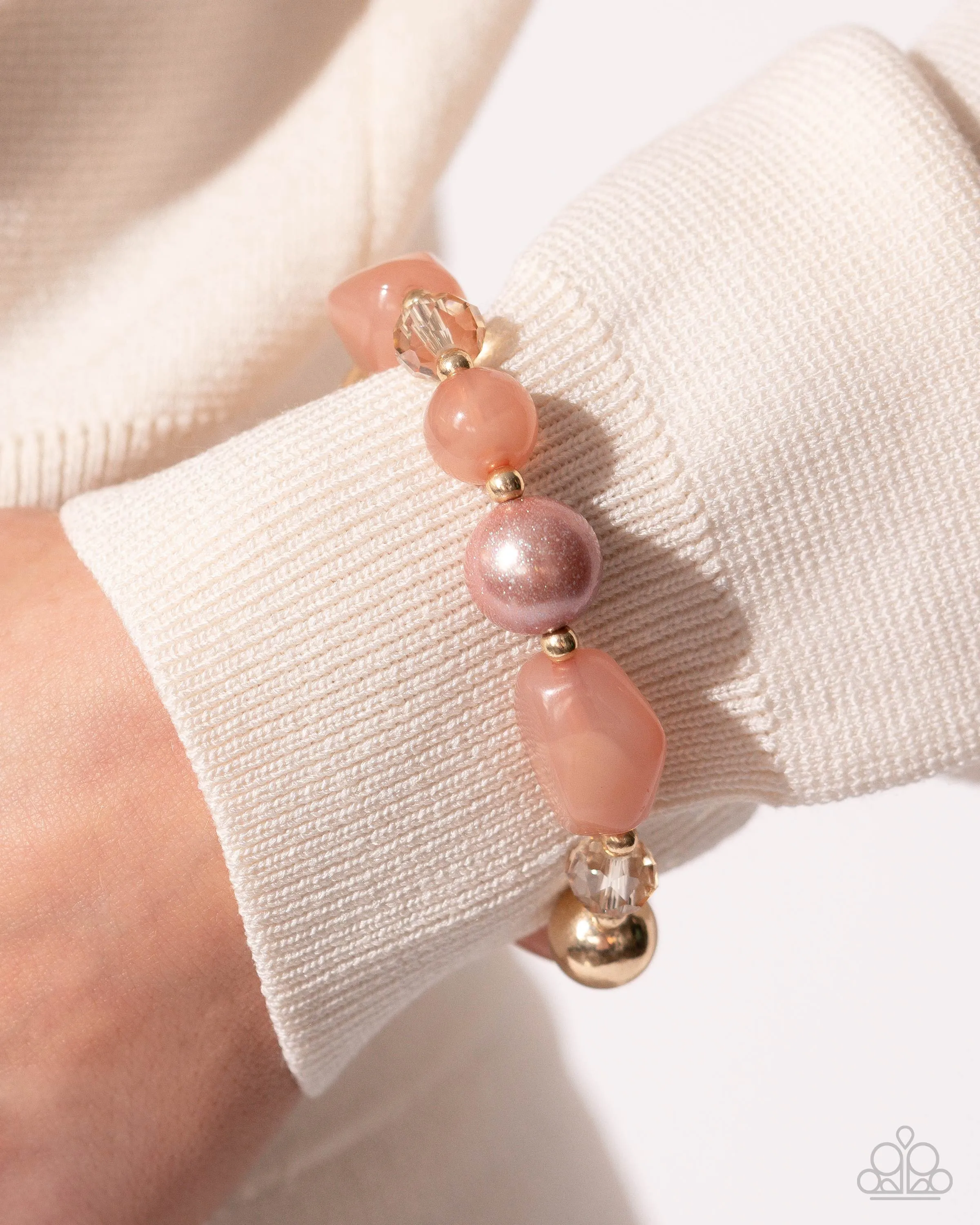 Beaded Backing - Brown - Bracelet