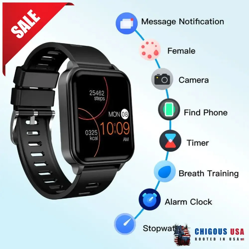 Bearscome CFDA RIG With ECG Blood Oxygen Sleep Monitoring Health Sports SmartWatch