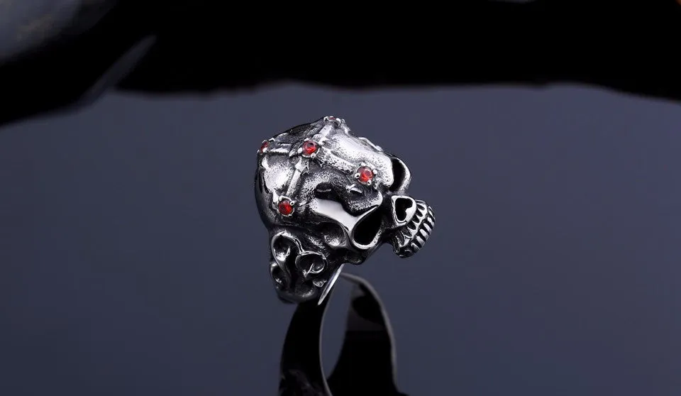Beier new store 316L Stainless Steel ring top quality Hot sale men Punk Skull Ring Skeleton Style fashion jewelry