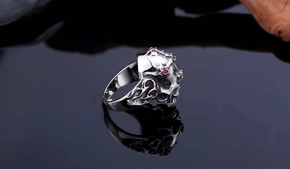 Beier new store 316L Stainless Steel ring top quality Hot sale men Punk Skull Ring Skeleton Style fashion jewelry