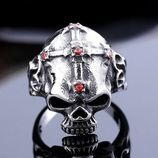 Beier new store 316L Stainless Steel ring top quality Hot sale men Punk Skull Ring Skeleton Style fashion jewelry