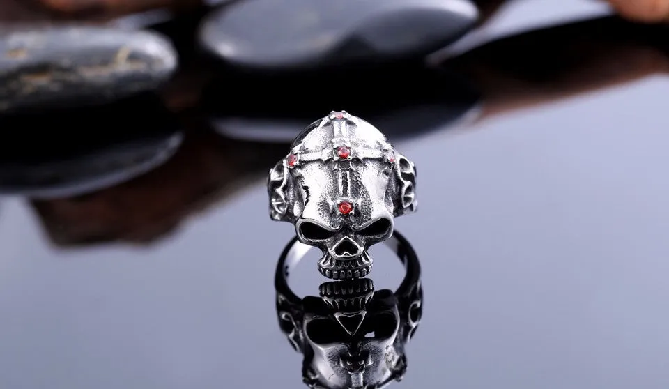 Beier new store 316L Stainless Steel ring top quality Hot sale men Punk Skull Ring Skeleton Style fashion jewelry