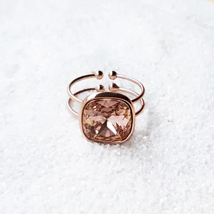 Bexley Swarovski Rose Gold Ring