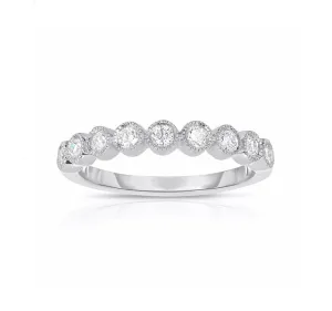 Bezel Set and Milgrain Diamond Band