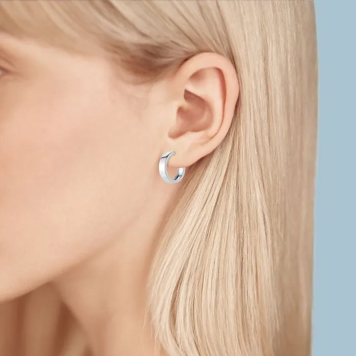 Birks Sterling Bold Square 15mm Hoops