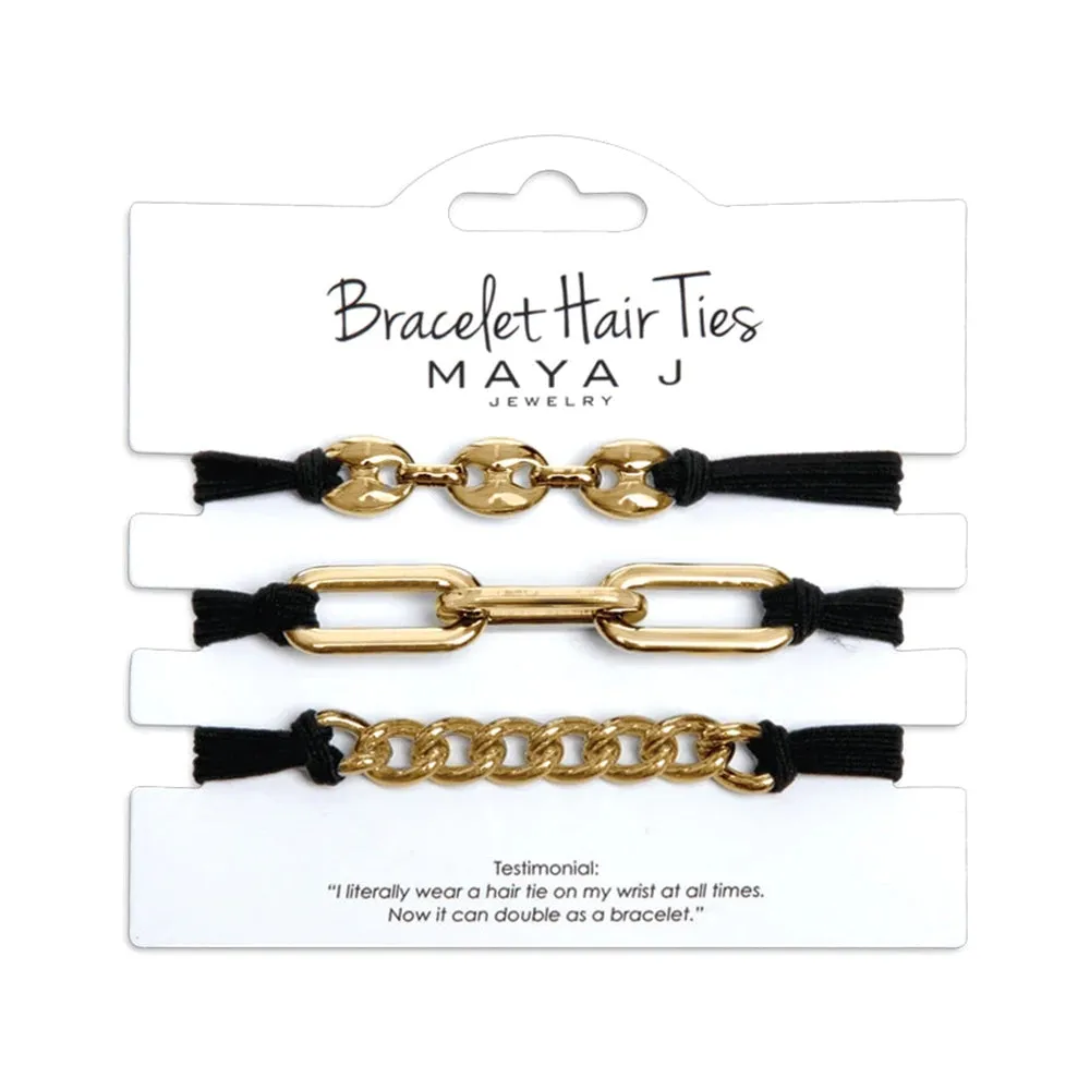 Black Elastic Bracelet Hair Ties