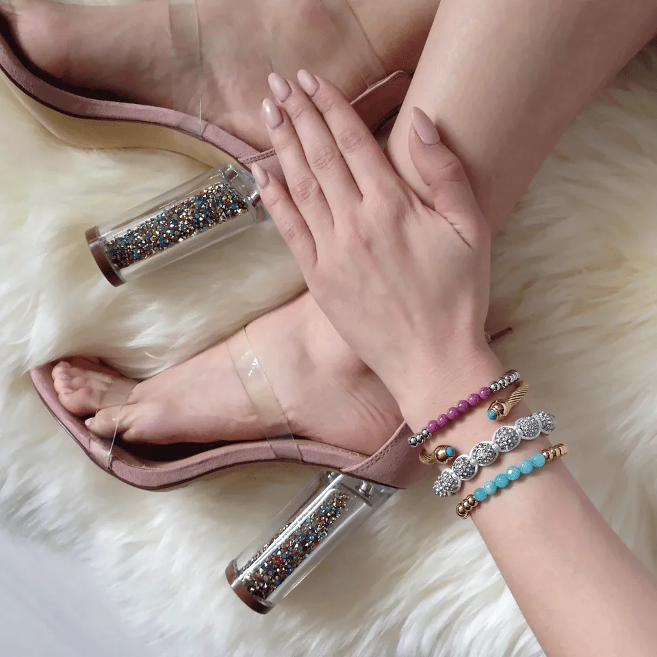 Blissful | Silver | Purple Turquoise | Gemstone Expression Bracelet