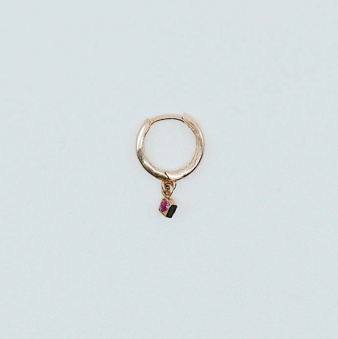 Block Hoop Earring