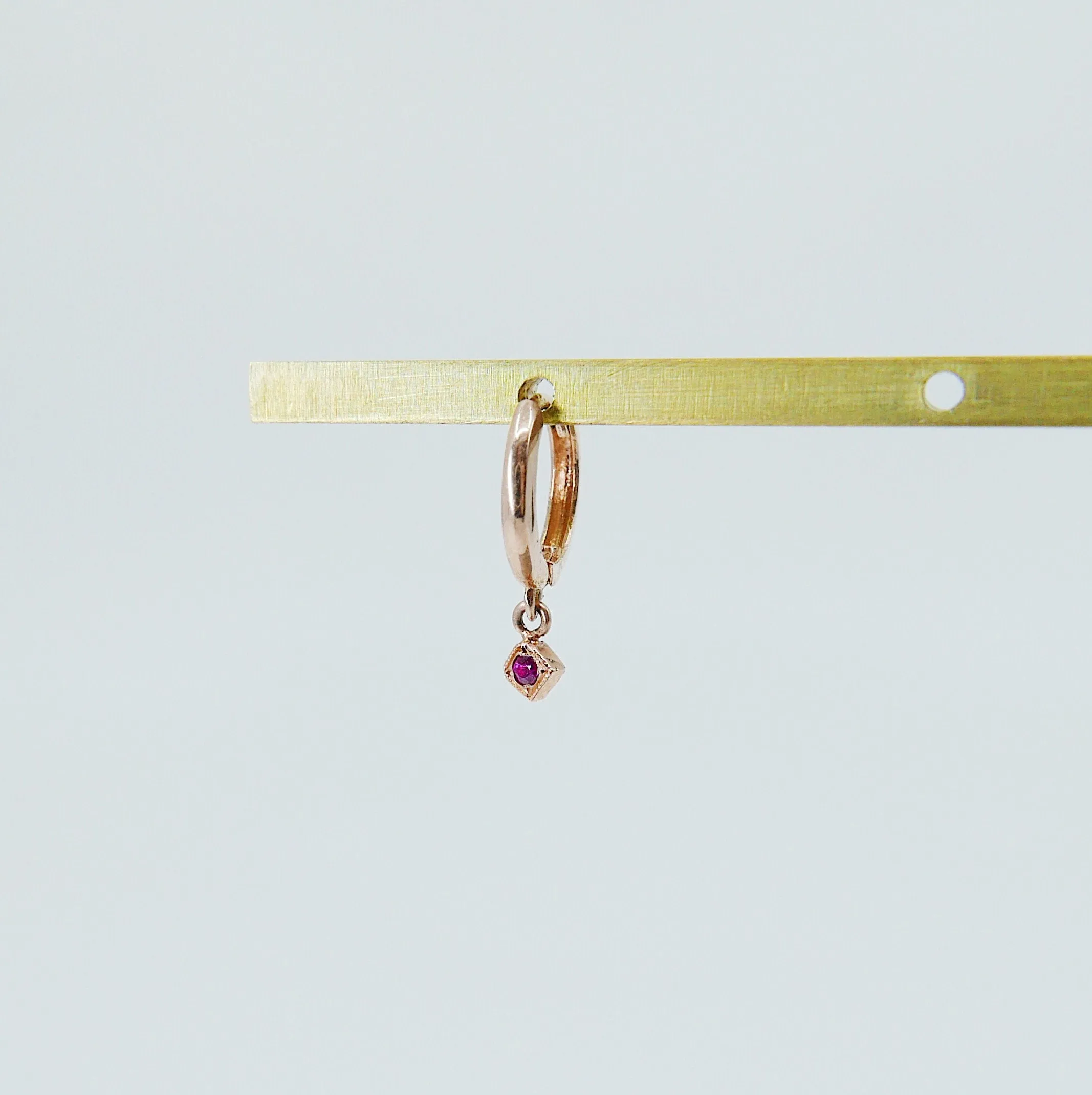 Block Hoop Earring