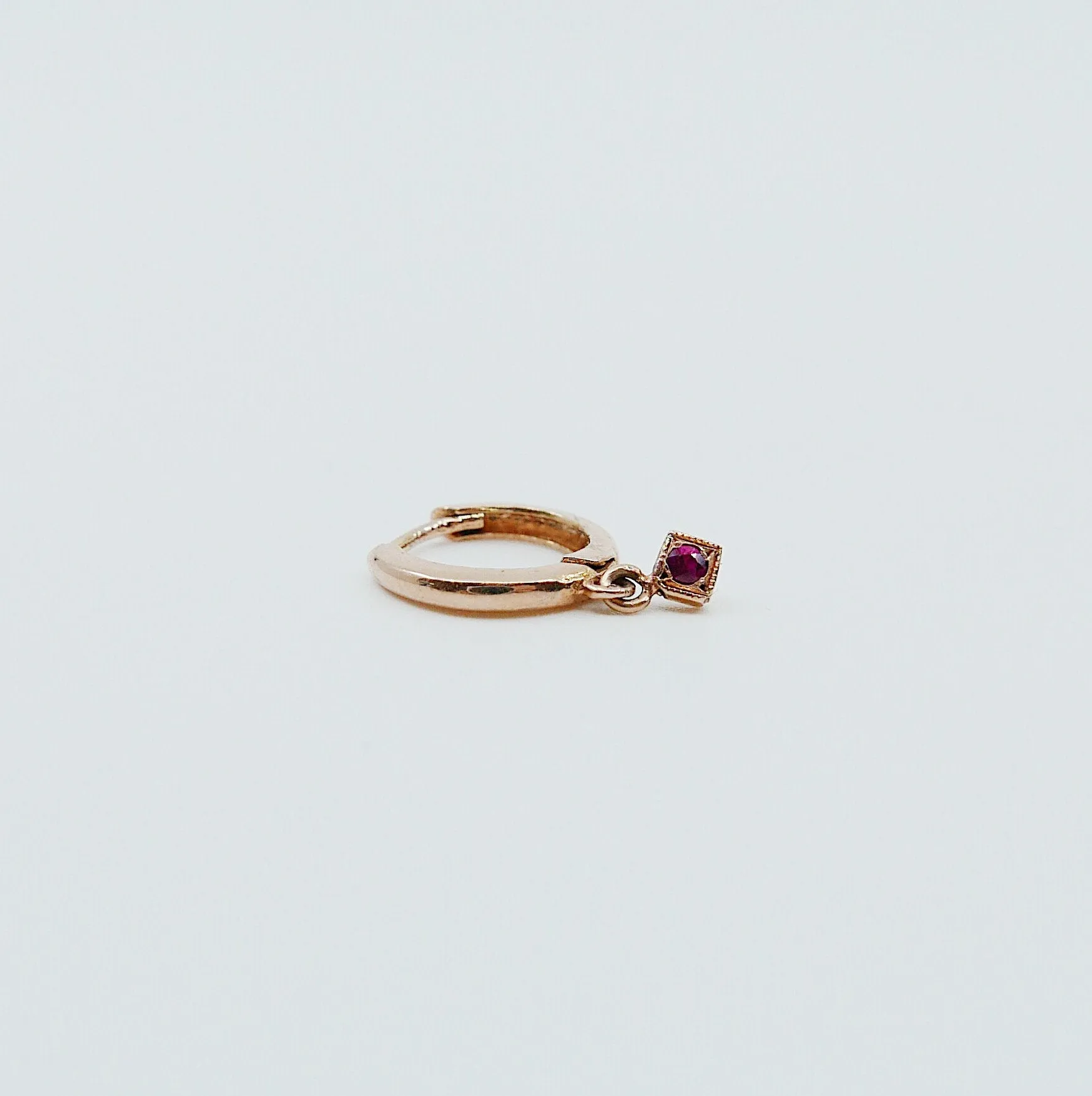 Block Hoop Earring