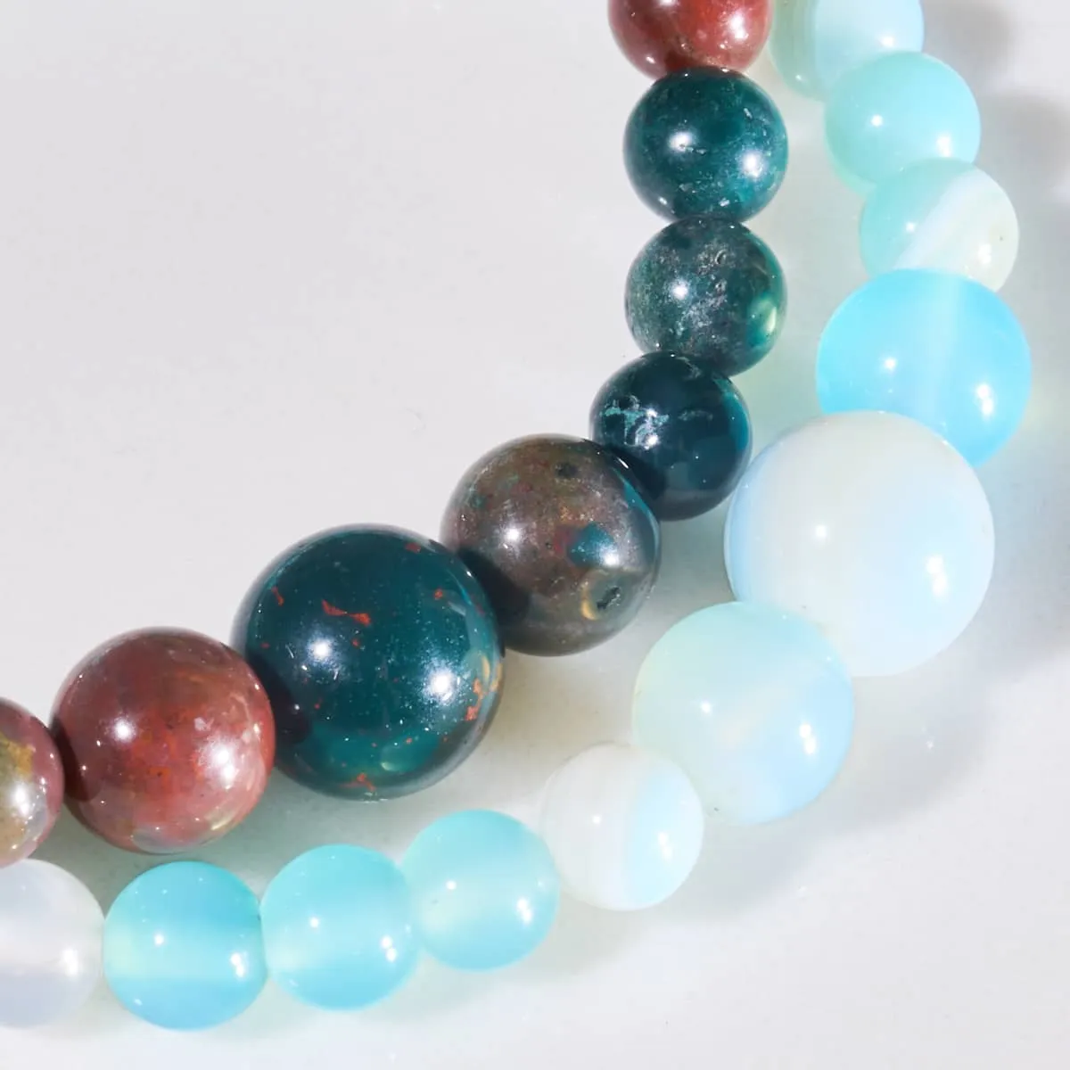 Bloodstone | .925 Sterling Silver | Gemstone Cascade Bracelet