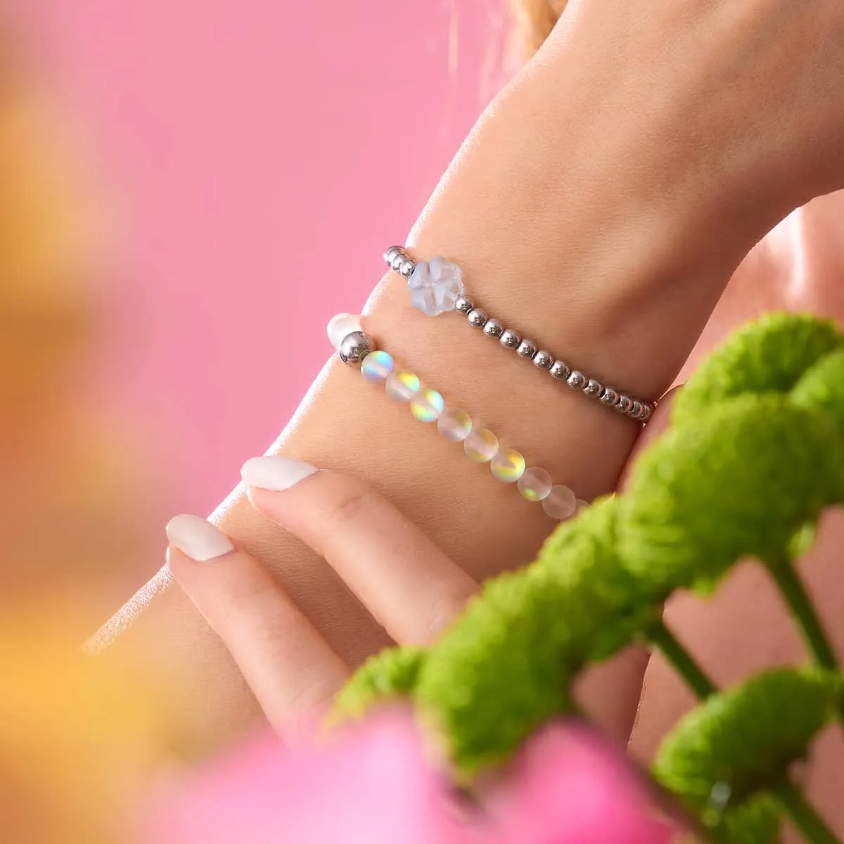 Blue Clover | Fairy Glass Bracelet
