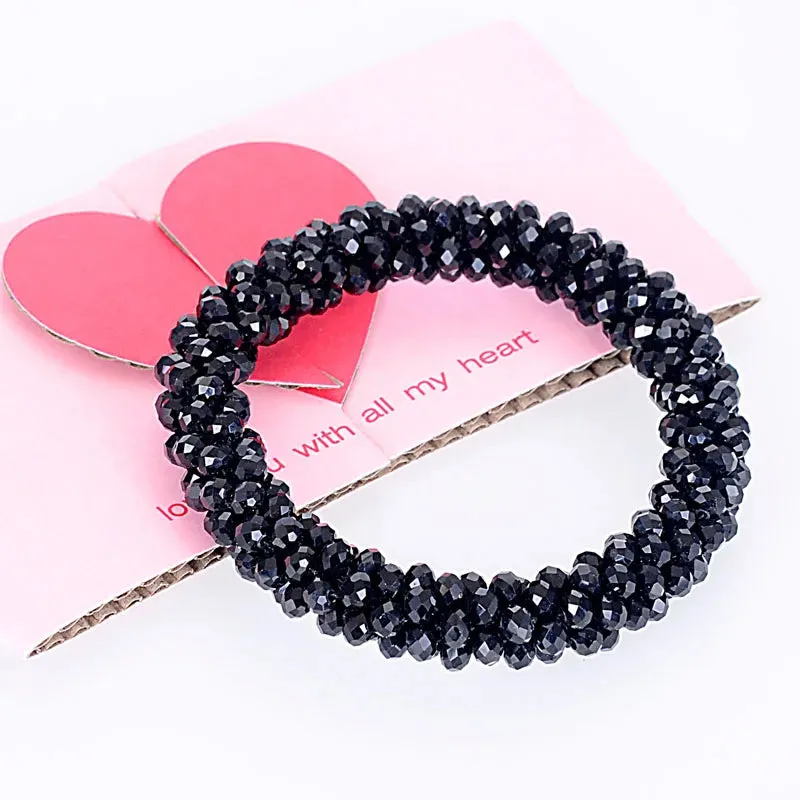 Boho Crystal Elastic Bracelets Bangles For Women Kristal Vintage Stretch Bohemian Hair Band Femme Multi-function Jewelry