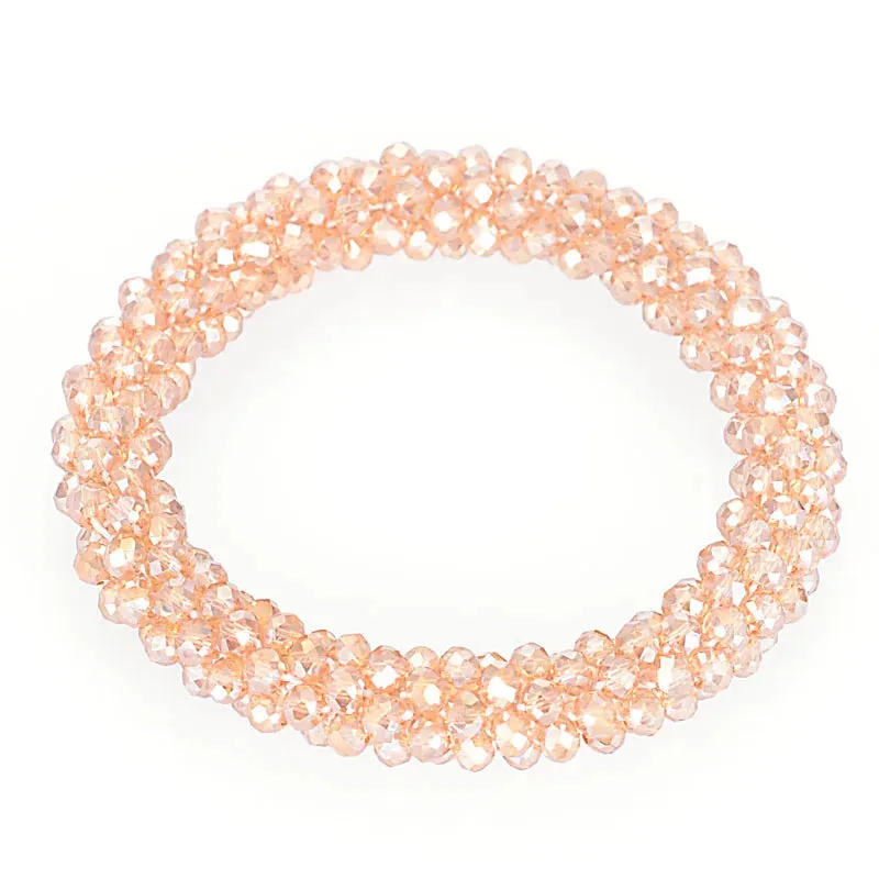 Boho Crystal Elastic Bracelets Bangles For Women Kristal Vintage Stretch Bohemian Hair Band Femme Multi-function Jewelry