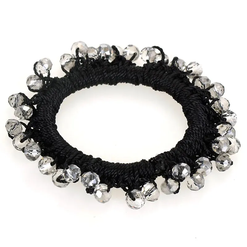 Boho Crystal Elastic Bracelets Bangles For Women Kristal Vintage Stretch Bohemian Hair Band Femme Multi-function Jewelry
