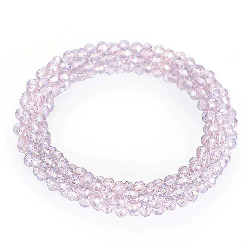 Boho Crystal Elastic Bracelets Bangles For Women Kristal Vintage Stretch Bohemian Hair Band Femme Multi-function Jewelry
