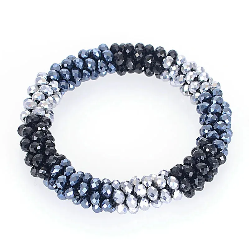 Boho Crystal Elastic Bracelets Bangles For Women Kristal Vintage Stretch Bohemian Hair Band Femme Multi-function Jewelry