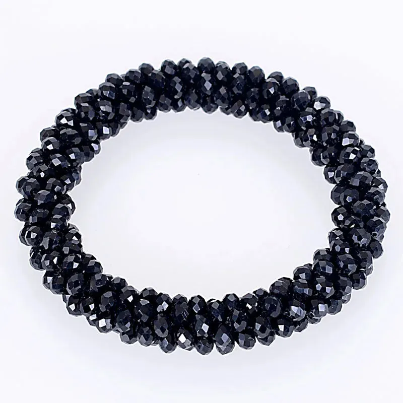 Boho Crystal Elastic Bracelets Bangles For Women Kristal Vintage Stretch Bohemian Hair Band Femme Multi-function Jewelry