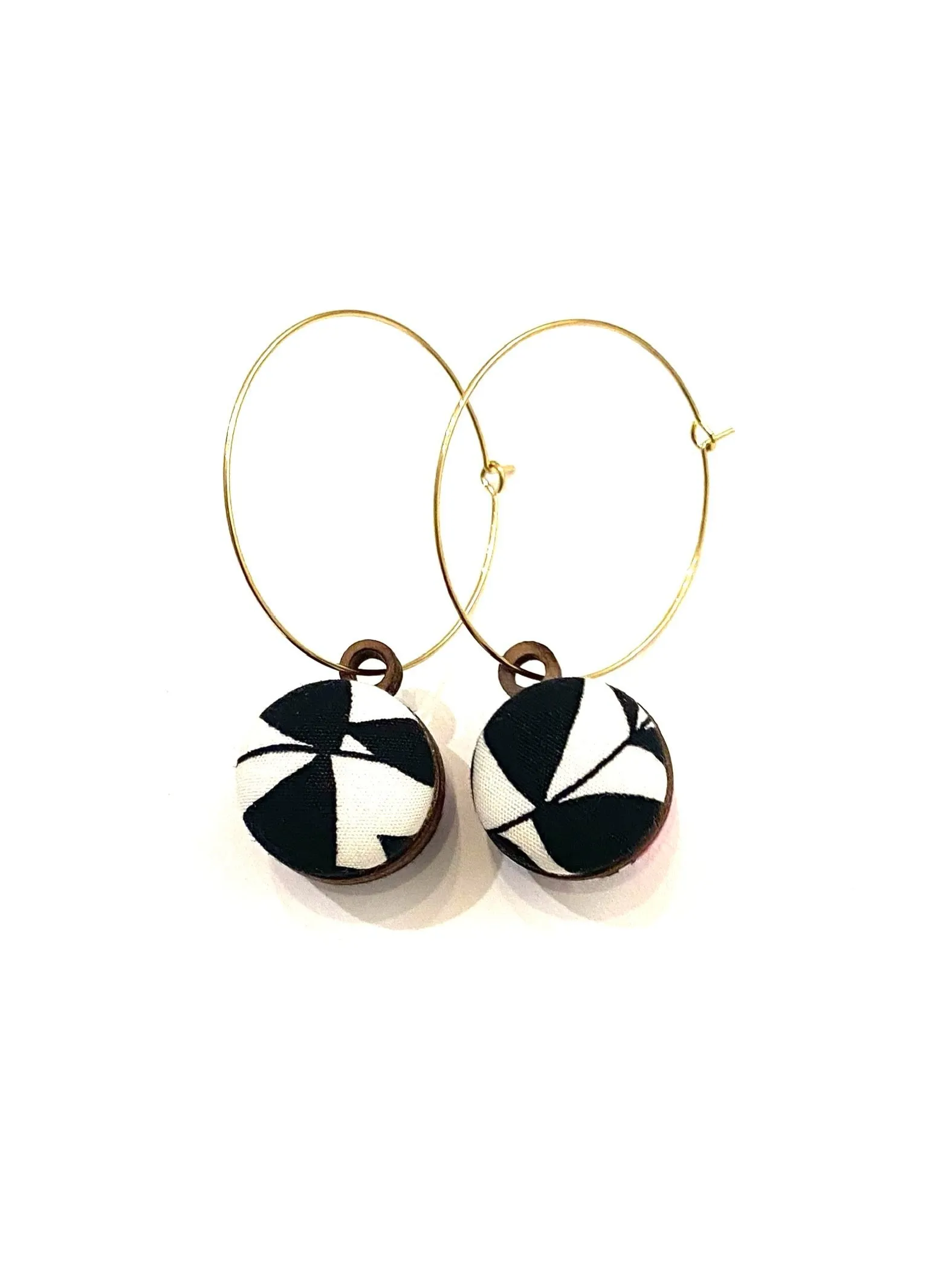 BOTÓN DE AZÚCAR- BIG HOOPS- BLACK LEAVES