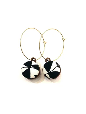 BOTÓN DE AZÚCAR- BIG HOOPS- BLACK LEAVES