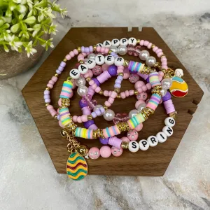 Bracelet - Clay   Bead - Easter Mix #3