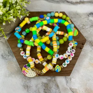 Bracelet - Clay   Bead - Easter Mix #8