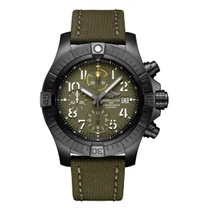 Breitling Avenger Green Leather Strap Green Dial Chronograph Automatic Watch for Gents - V13317101L1X1