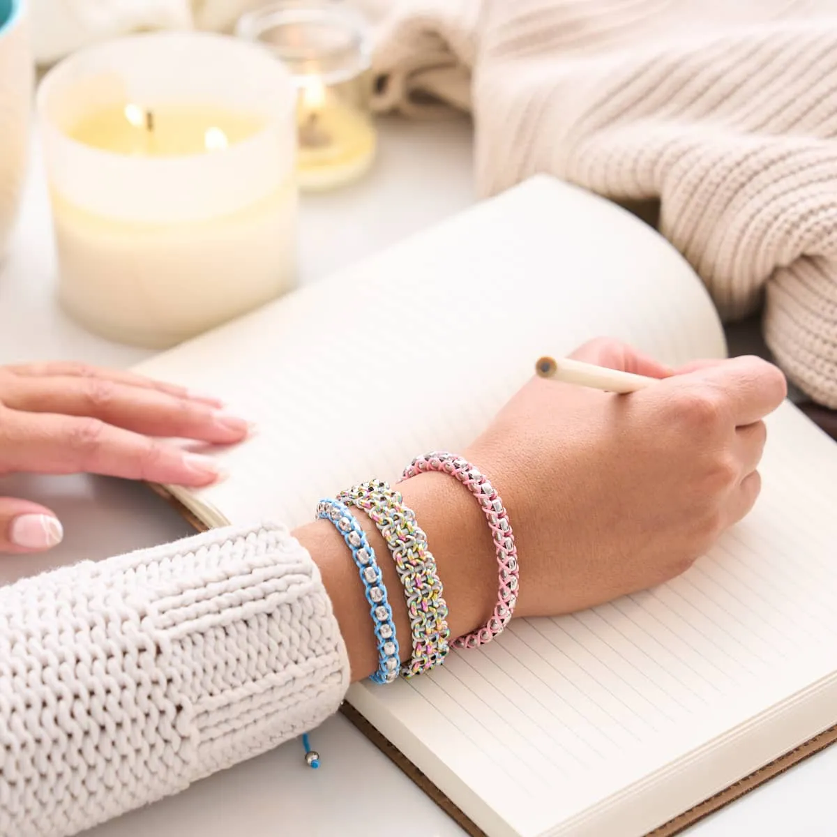 Bubblegum x Silver | Catena Links Bracelet