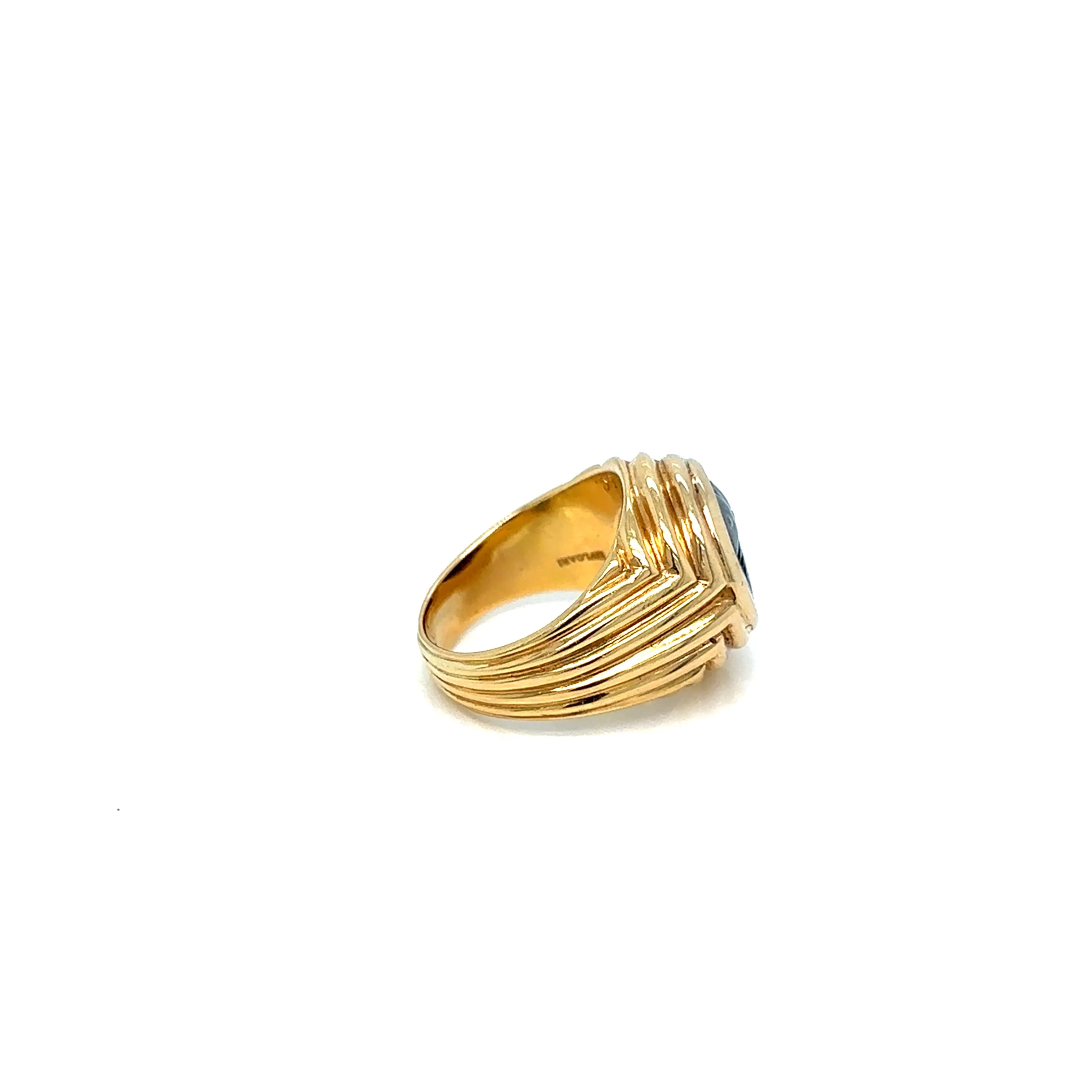 Bulgari Monete Roman Imperatorial Silver Coin Gold Ring