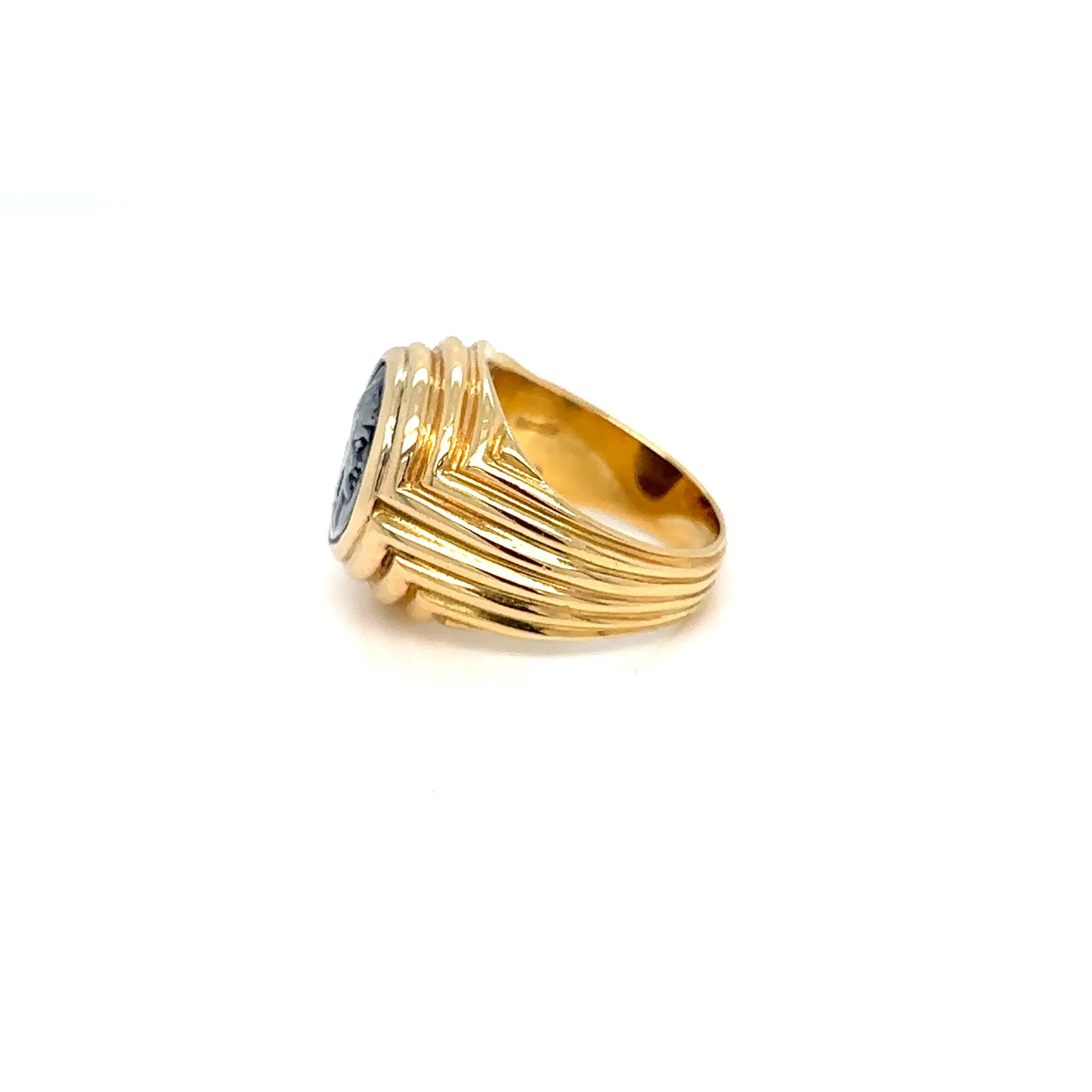 Bulgari Monete Roman Imperatorial Silver Coin Gold Ring