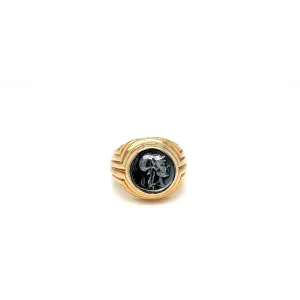 Bulgari Monete Roman Imperatorial Silver Coin Gold Ring