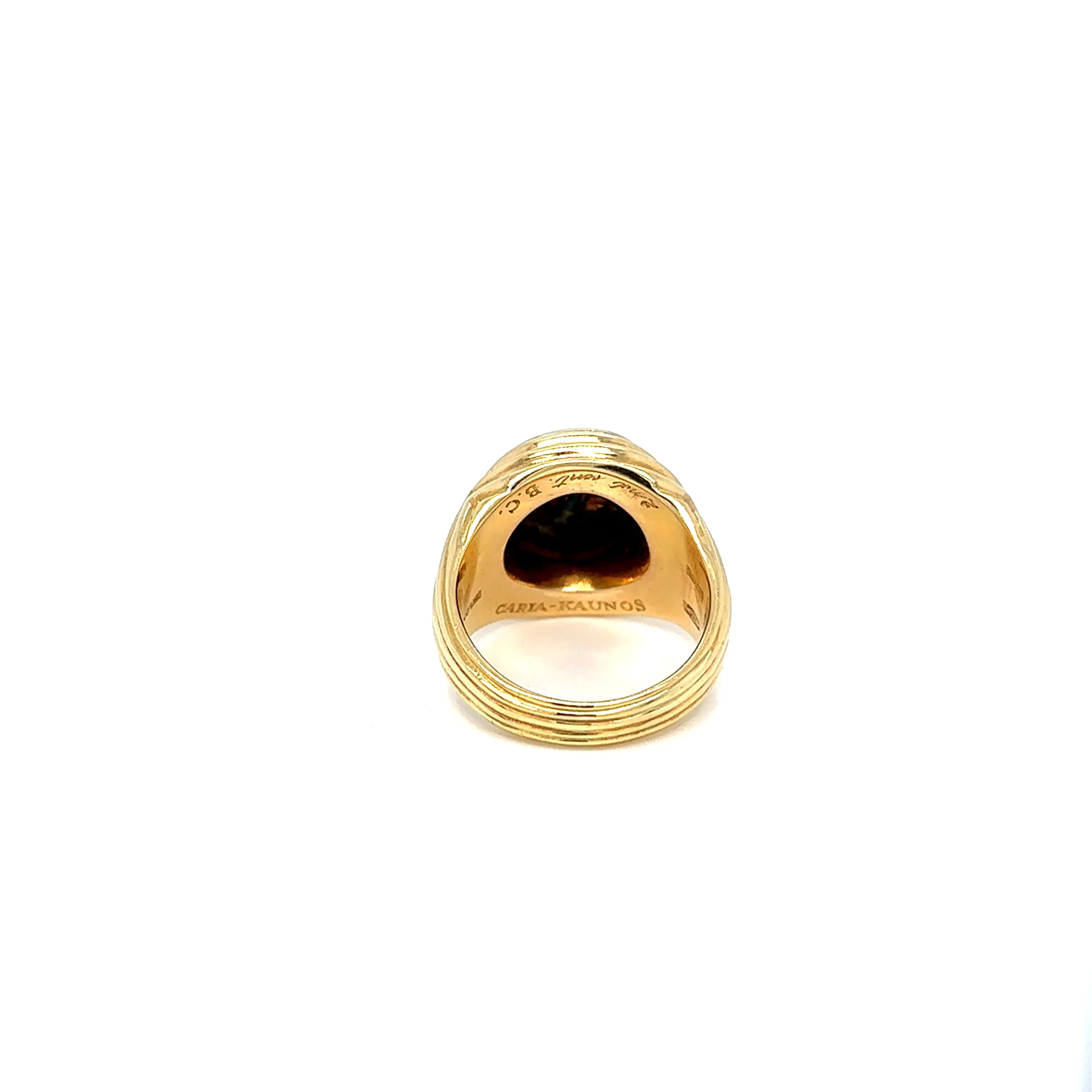 Bulgari Monete Roman Imperatorial Silver Coin Gold Ring