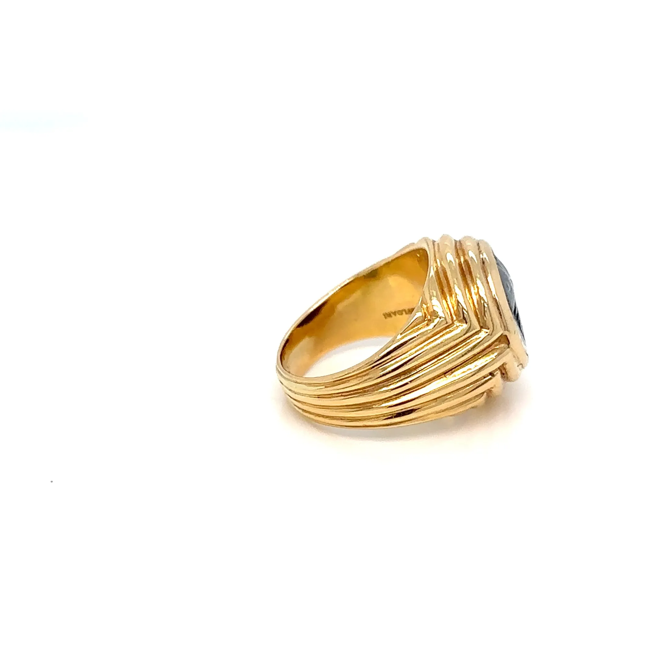 Bulgari Monete Roman Imperatorial Silver Coin Gold Ring