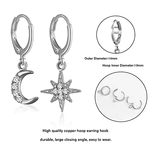 Butterfly Star Hoop Earring Sets for Girls