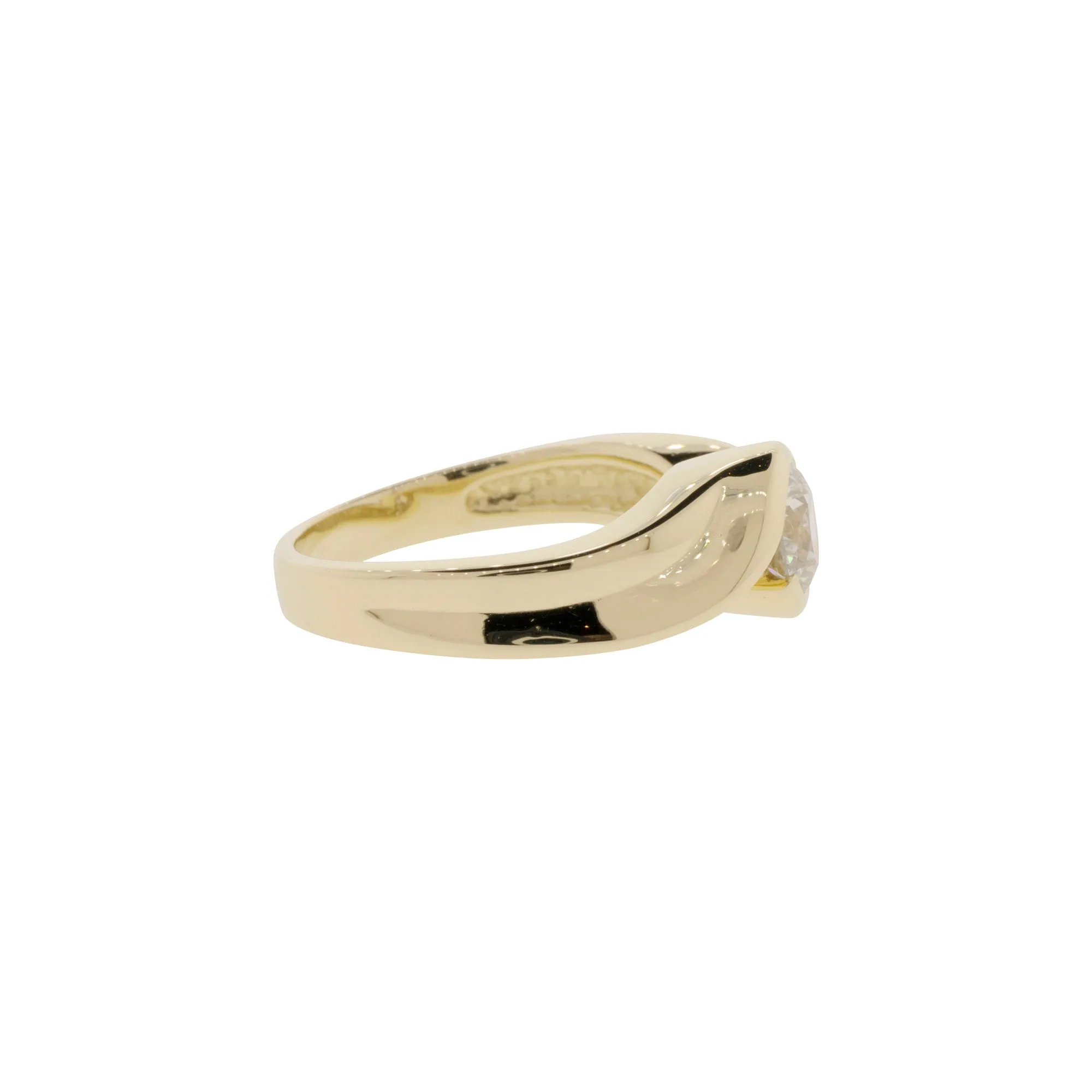 Bypass Diamond Solitaire Ring
