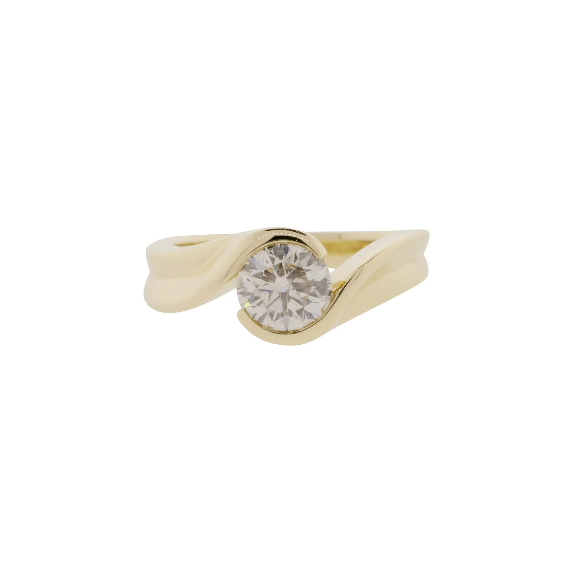 Bypass Diamond Solitaire Ring