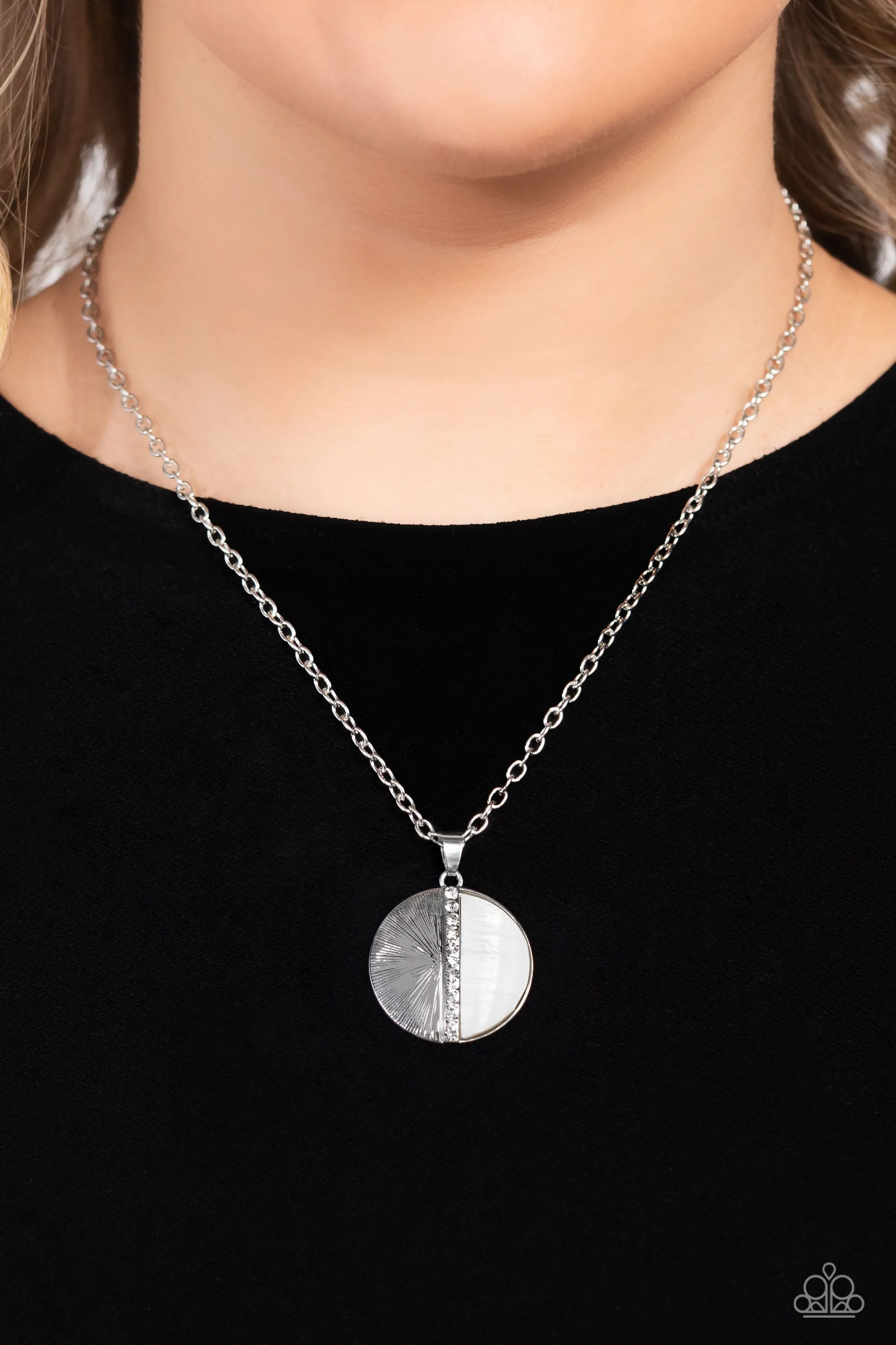Captivating Contrast - White (Shell) Necklace