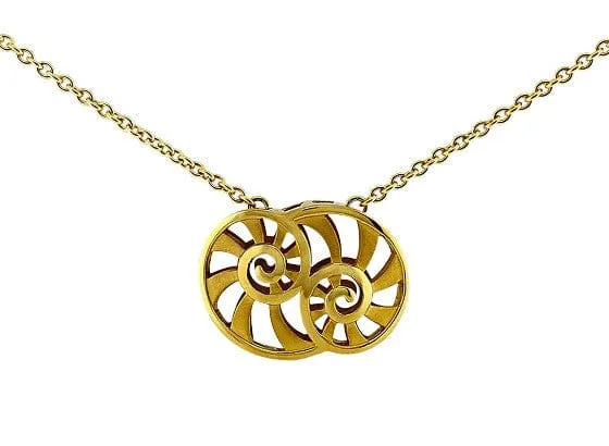Carrera Y Carrera Brush Gold Nautilus Pendant
