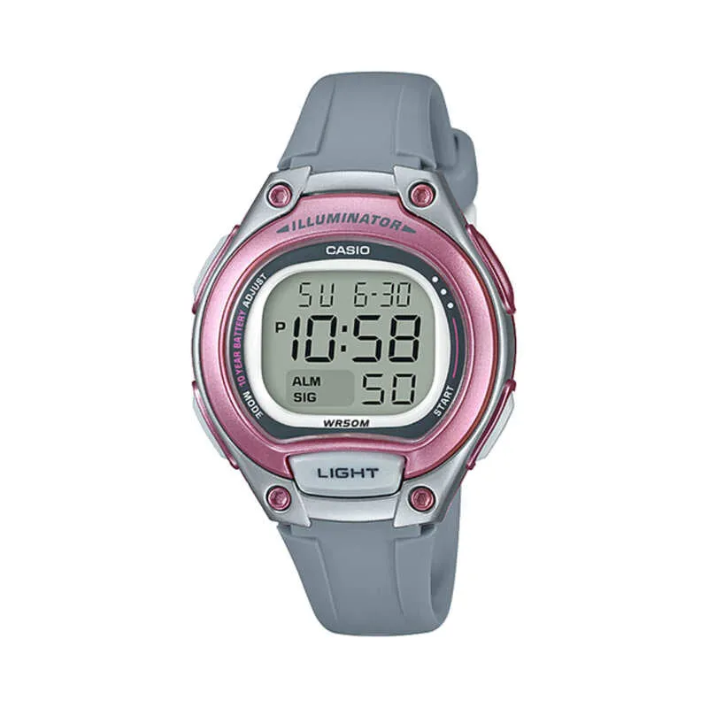 Casio Kids Digital Watch LW-203-8AV Gray Resin Strap