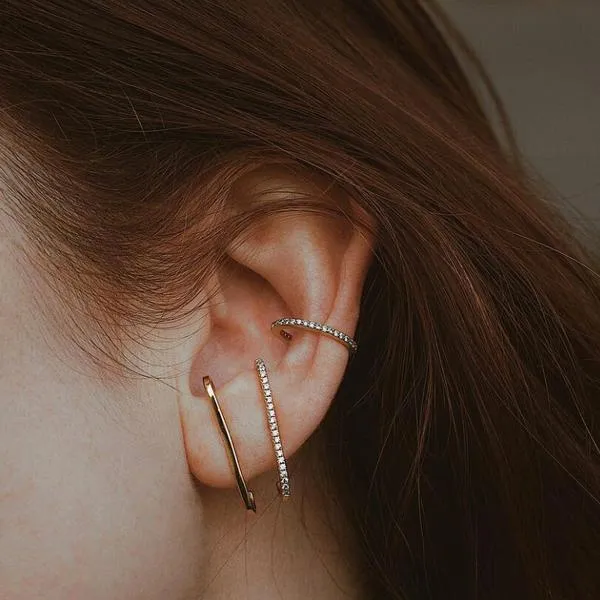 Celestial Suspender Earrings in Sterling Silver