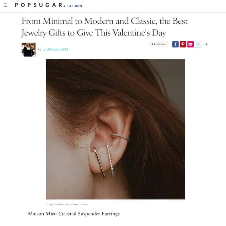 Celestial Suspender Earrings in Sterling Silver
