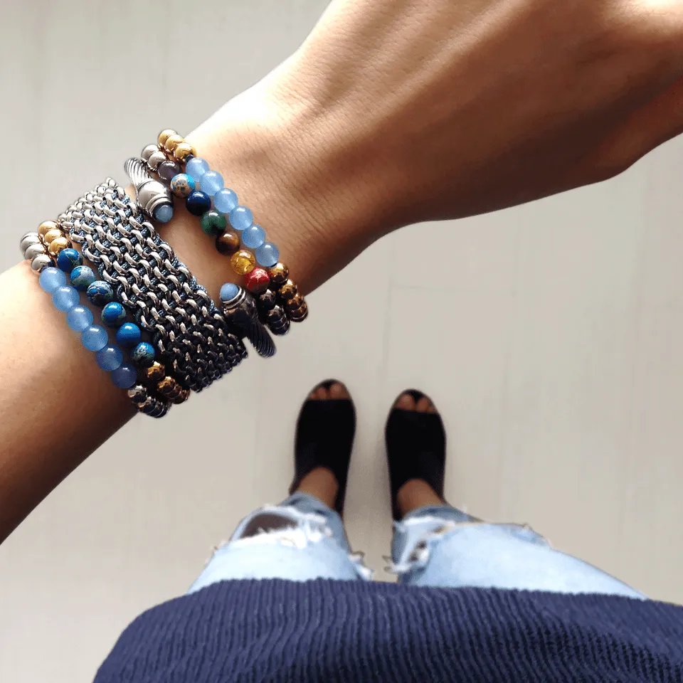 Chakra | Silver | Gemstone Expression Bracelet