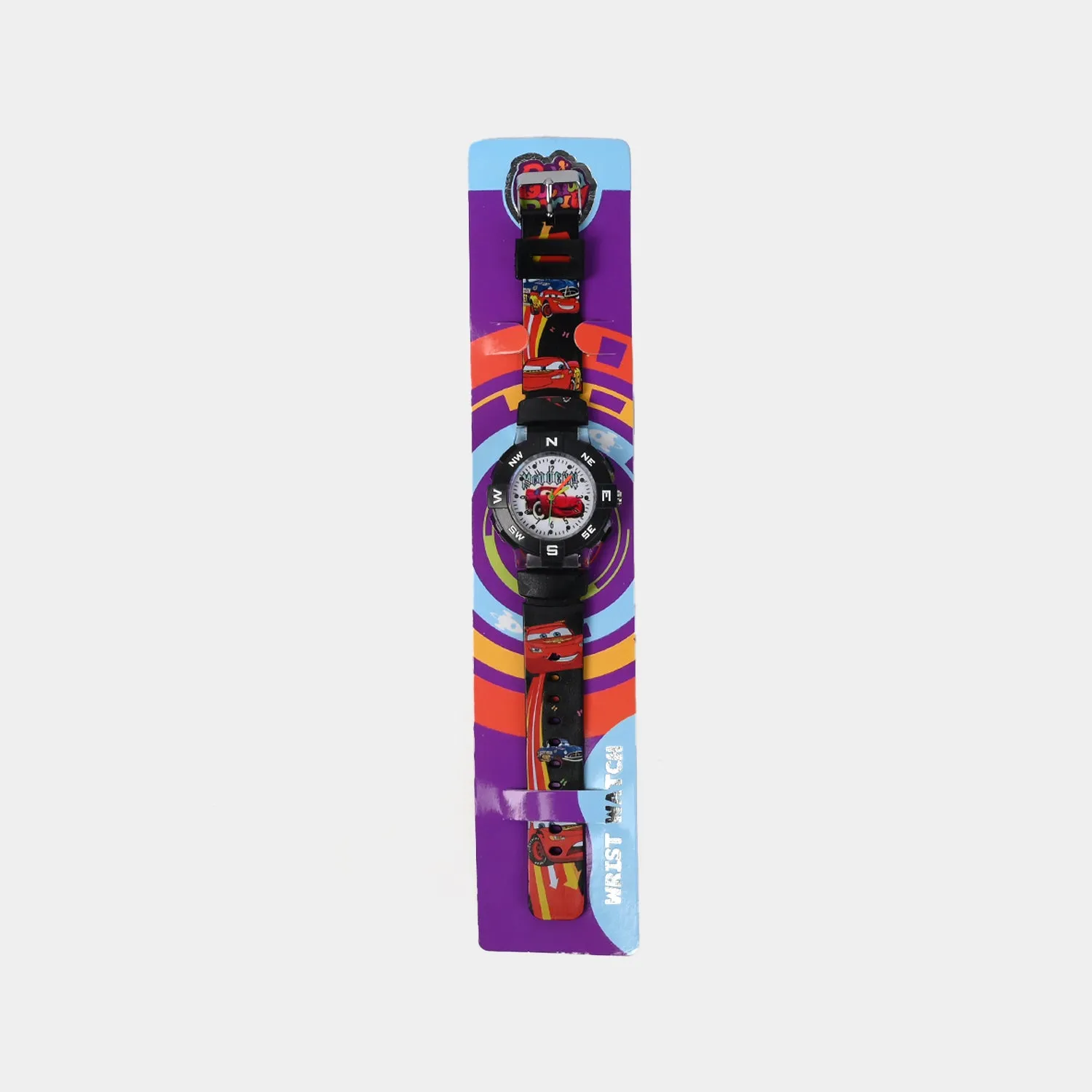 Character Print Wrist Watch For Kids