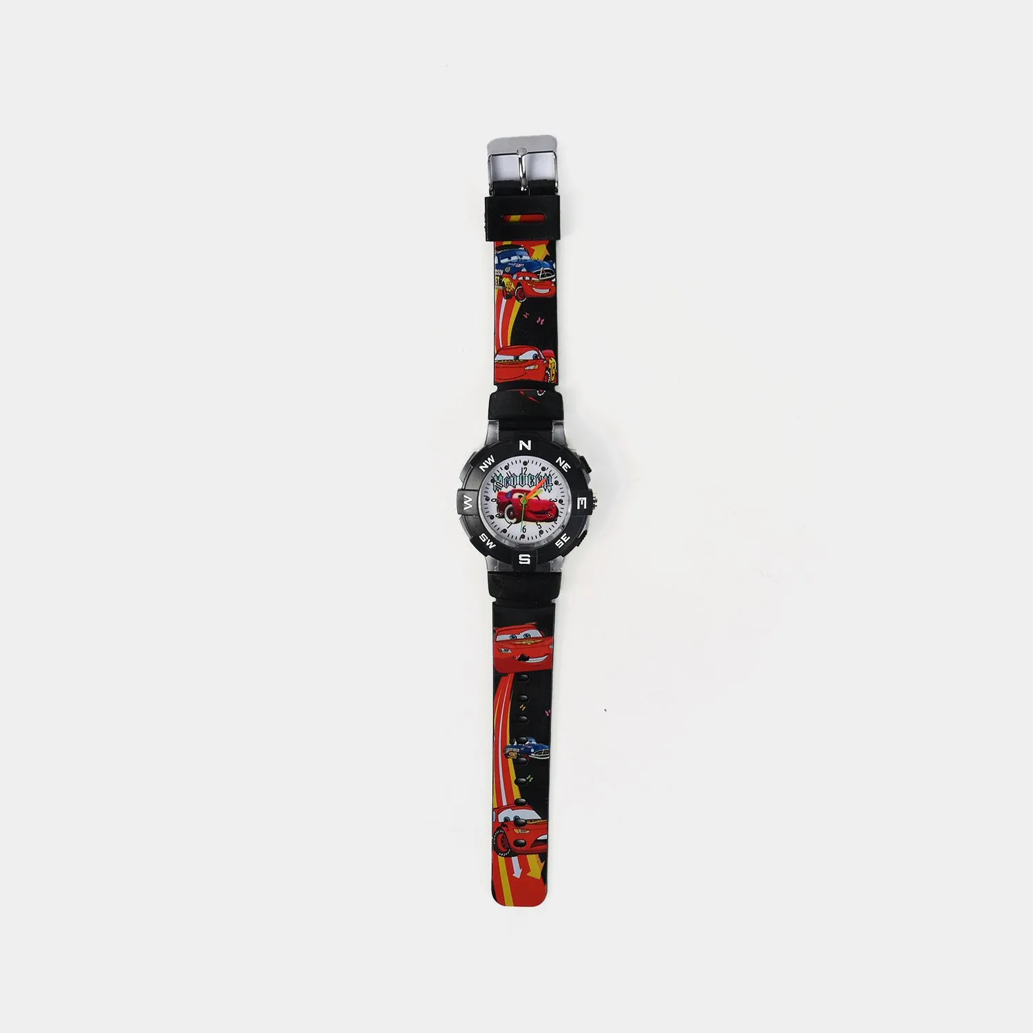 Character Print Wrist Watch For Kids