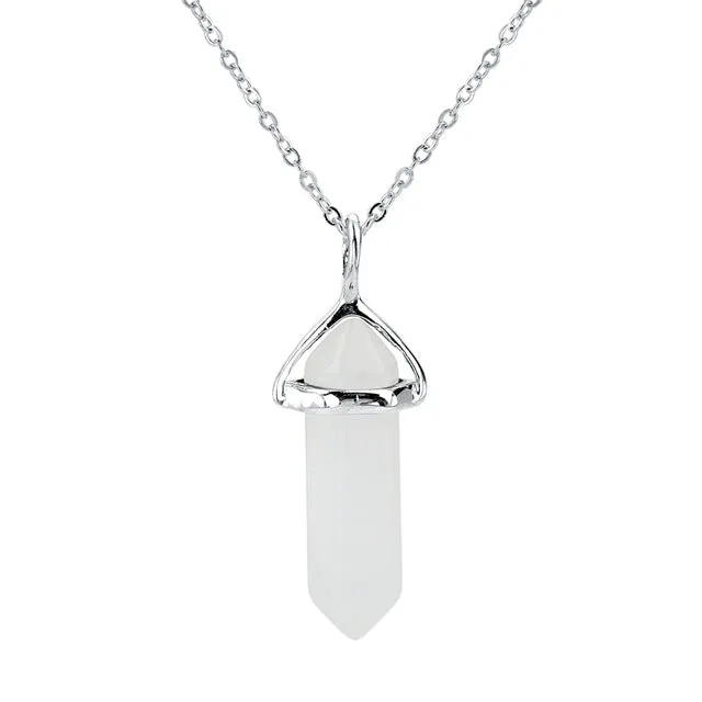 CHICVIE Natural Stone Long Necklace For Women Silver Color Statement DIY Necklaces Pendants Ethnic Jewelry Accessories SNE150808